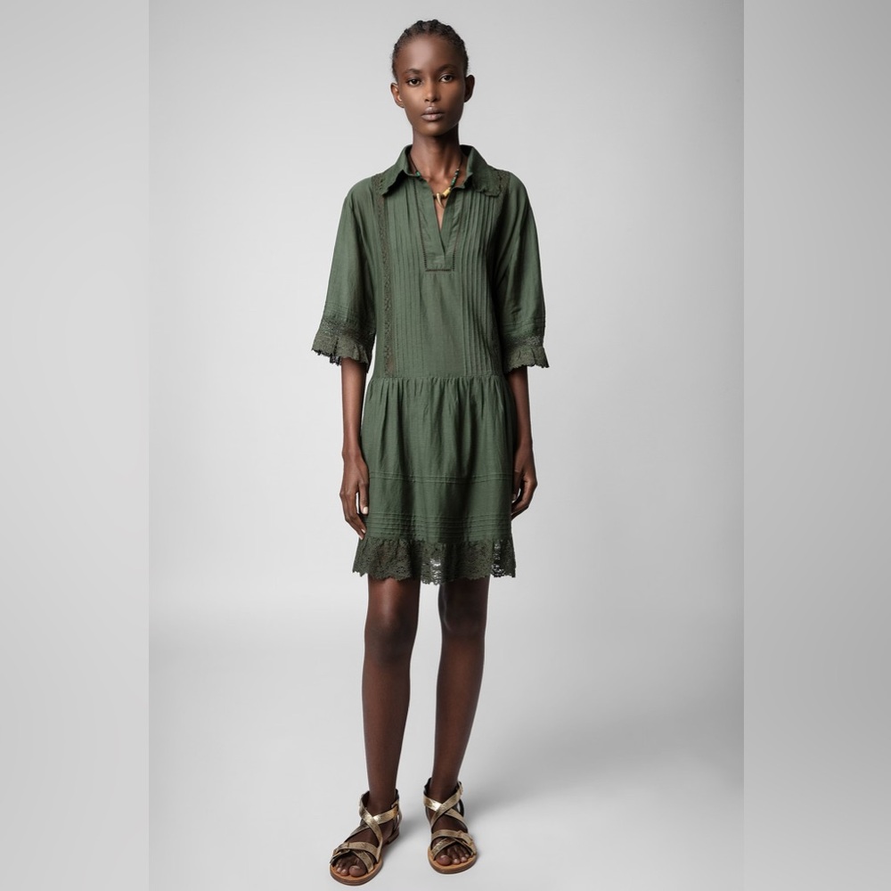 Zadig & Voltaire‎ Rosea Tomboy Lace Trim Dress